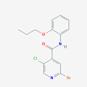 molecular formula C15H14BrClN2O2 B2955884 2-bromo-5-chloro-N-(2-propoxyphenyl)pyridine-4-carboxamide CAS No. 1808784-50-0