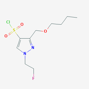 molecular formula C10H16ClFN2O3S B2955887 3-(butoxymethyl)-1-(2-fluoroethyl)-1H-pyrazole-4-sulfonyl chloride CAS No. 1856102-02-7