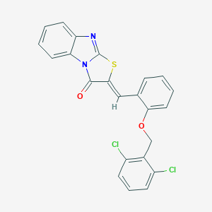 molecular formula C23H14Cl2N2O2S B295589 2-{2-[(2,6-dichlorobenzyl)oxy]benzylidene}[1,3]thiazolo[3,2-a]benzimidazol-3(2H)-one 