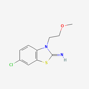 molecular formula C10H11ClN2OS B2955900 6-chloro-3-(2-methoxyethyl)benzo[d]thiazol-2(3H)-imine CAS No. 1286695-41-7