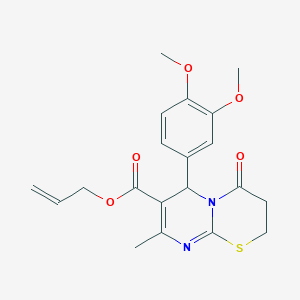 Allyl 6-(3,4-dimethoxyphenyl)-8-methyl-4-oxo-2,3,4,6-tetrahydropyrimido[2,1-b][1,3]thiazine-7-carboxylate