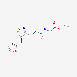 Ethyl 2-[[2-[1-(furan-2-ylmethyl)imidazol-2-yl]sulfanylacetyl]amino]acetate