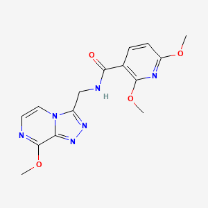 molecular formula C15H16N6O4 B2955905 2,6-二甲氧基-N-((8-甲氧基-[1,2,4]三唑并[4,3-a]哒嗪-3-基)甲基)烟酰胺 CAS No. 2034597-88-9