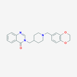 molecular formula C23H25N3O3 B2955907 3-[[1-(2,3-Dihydro-1,4-benzodioxin-6-ylmethyl)piperidin-4-yl]methyl]quinazolin-4-one CAS No. 2380185-55-5