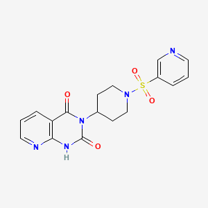 molecular formula C17H17N5O4S B2955908 3-(1-(吡啶-3-磺酰基)哌啶-4-基)吡啶并[2,3-d]嘧啶-2,4(1H,3H)-二酮 CAS No. 2034531-48-9