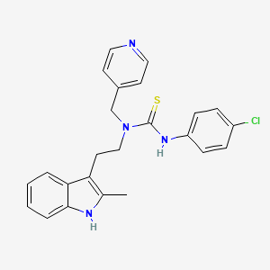 3-(4-chlorophenyl)-1-(2-(2-methyl-1H-indol-3-yl)ethyl)-1-(pyridin-4-ylmethyl)thiourea