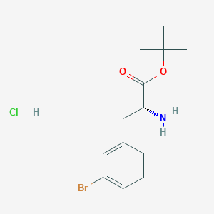 molecular formula C13H19BrClNO2 B2955918 (R)-tert-Butyl 2-amino-3-(3-bromophenyl)propanoate hydrochloride CAS No. 1956436-14-8