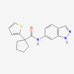 N-(1H-indazol-6-yl)-1-(thiophen-2-yl)cyclopentanecarboxamide