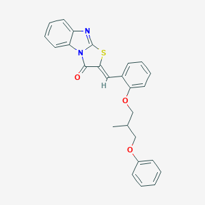 molecular formula C26H22N2O3S B295592 2-[2-(2-methyl-3-phenoxypropoxy)benzylidene][1,3]thiazolo[3,2-a]benzimidazol-3(2H)-one 
