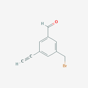 molecular formula C10H7BrO B2955944 3-(Bromomethyl)-5-ethynylbenzaldehyde CAS No. 2375273-91-7