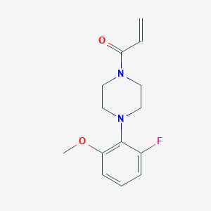 molecular formula C14H17FN2O2 B2955954 1-[4-(2-Fluoro-6-methoxyphenyl)piperazin-1-yl]prop-2-en-1-one CAS No. 2191110-66-2