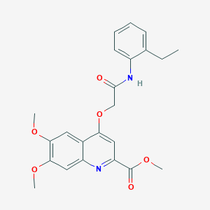 molecular formula C23H24N2O6 B2955956 1-[({5-[3-(3-methoxyphenyl)-1-methyl-1H-pyrazol-4-yl]-4-methyl-4H-1,2,4-triazol-3-yl}thio)acetyl]-1,2,3,4-tetrahydroquinoline CAS No. 1358418-51-5