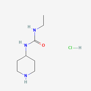 molecular formula C8H18ClN3O B2955959 1-Ethyl-3-(piperidin-4-yl)urea hydrochloride CAS No. 845626-17-7
