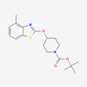 molecular formula C18H24N2O3S B2955962 Tert-butyl 4-((4-methylbenzo[d]thiazol-2-yl)oxy)piperidine-1-carboxylate CAS No. 2034327-72-3