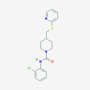 N-(2-chlorophenyl)-4-((pyridin-2-ylthio)methyl)piperidine-1-carboxamide