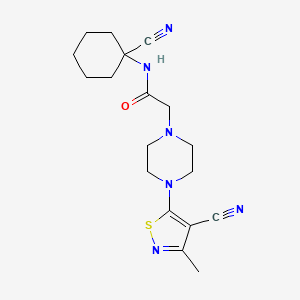 N-(1-Cyanocyclohexyl)-2-[4-(4-cyano-3-methyl-1,2-thiazol-5-yl)piperazin-1-yl]acetamide