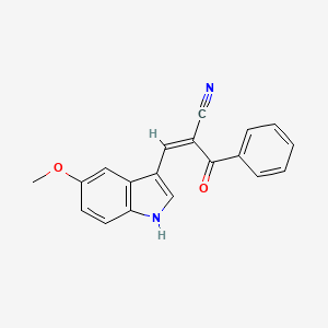 molecular formula C19H14N2O2 B2955975 2-苯甲酰-3-(5-甲氧基-1H-吲哚-3-基)丙烯腈 CAS No. 861207-85-4