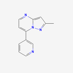 molecular formula C12H10N4 B2955979 2-甲基-7-(3-吡啶基)吡唑并[1,5-a]嘧啶 CAS No. 79571-41-8