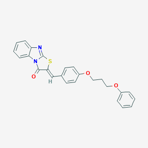 molecular formula C25H20N2O3S B295598 2-[4-(3-phenoxypropoxy)benzylidene][1,3]thiazolo[3,2-a]benzimidazol-3(2H)-one 