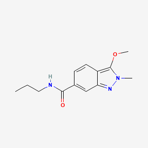 molecular formula C13H17N3O2 B2955980 3-methoxy-2-methyl-N-propyl-2H-indazole-6-carboxamide CAS No. 1421515-28-7