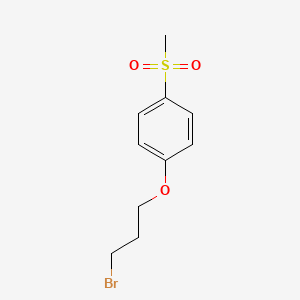 molecular formula C10H13BrO3S B2955987 1-(3-Bromopropoxy)-4-methanesulfonylbenzene CAS No. 156450-83-8