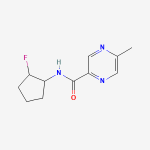 molecular formula C11H14FN3O B2955990 N-(2-fluorocyclopentyl)-5-methylpyrazine-2-carboxamide CAS No. 2202504-59-2