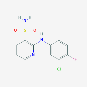 2-[(3-Chloro-4-fluorophenyl)amino]pyridine-3-sulfonamide