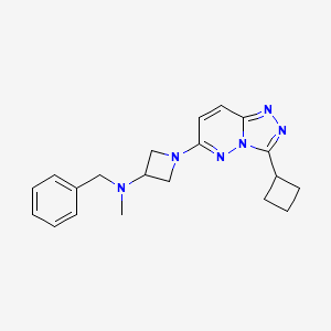 molecular formula C20H24N6 B2956011 N-benzyl-1-{3-cyclobutyl-[1,2,4]triazolo[4,3-b]pyridazin-6-yl}-N-methylazetidin-3-amine CAS No. 2199066-26-5