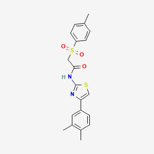 N-(4-(3,4-dimethylphenyl)thiazol-2-yl)-2-tosylacetamide