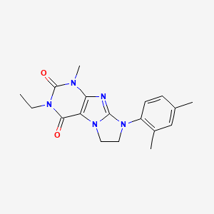 8-(2,4-Dimethylphenyl)-3-ethyl-1-methyl-1,3,5-trihydroimidazolidino[1,2-h]puri ne-2,4-dione