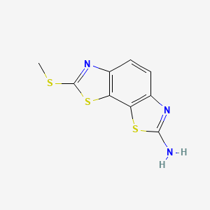 molecular formula C9H7N3S3 B2956025 7-(甲硫基)[1,3]噻唑并[4,5-g][1,3]苯并噻唑-2-胺 CAS No. 397290-24-3