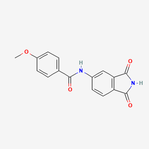 molecular formula C16H12N2O4 B2956026 N-(1,3-dioxoisoindol-5-yl)-4-methoxybenzamide CAS No. 49545-94-0