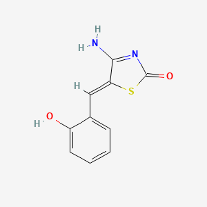molecular formula C10H8N2O2S B2956029 (Z)-5-(2-hydroxybenzylidene)-4-iminothiazolidin-2-one CAS No. 712310-74-2