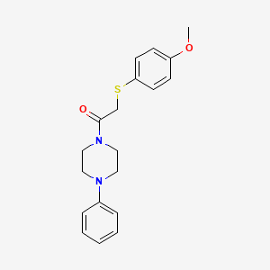 molecular formula C19H22N2O2S B2956042 2-(4-Methoxyphenyl)sulfanyl-1-(4-phenylpiperazin-1-yl)ethanone CAS No. 941951-46-8