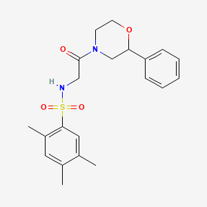 2,4,5-trimethyl-N-(2-oxo-2-(2-phenylmorpholino)ethyl)benzenesulfonamide