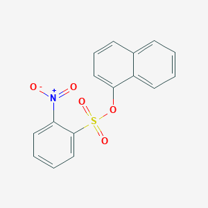 molecular formula C16H11NO5S B2956046 Naphthalen-1-yl 2-nitrobenzene-1-sulfonate CAS No. 1081824-28-3