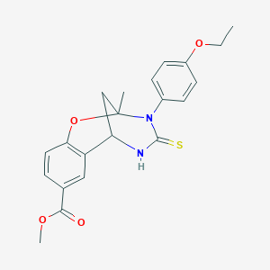 methyl 3-(4-ethoxyphenyl)-2-methyl-4-thioxo-3,4,5,6-tetrahydro-2H-2,6-methano-1,3,5-benzoxadiazocine-8-carboxylate