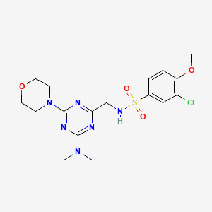 3-chloro-N-((4-(dimethylamino)-6-morpholino-1,3,5-triazin-2-yl)methyl)-4-methoxybenzenesulfonamide
