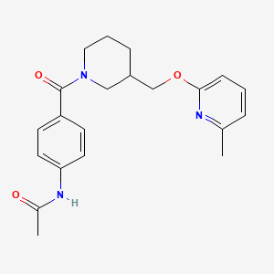 N-[4-[3-[(6-Methylpyridin-2-yl)oxymethyl]piperidine-1-carbonyl]phenyl]acetamide