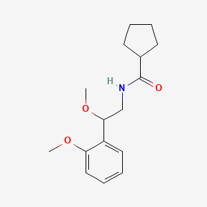 molecular formula C16H23NO3 B2956082 N-(2-methoxy-2-(2-methoxyphenyl)ethyl)cyclopentanecarboxamide CAS No. 1795455-12-7