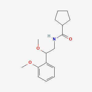 molecular formula C16H23NO3 B2956082 N-[2-methoxy-2-(2-methoxyphenyl)ethyl]cyclopentanecarboxamide CAS No. 1795455-12-7