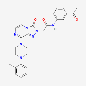 molecular formula C26H27N7O3 B2956083 N-[2-(4-氯苯基)乙基]-1-(3,4-二甲苯基)-5-吡啶-4-基-1H-1,2,3-三唑-4-甲酰胺 CAS No. 1251695-46-1