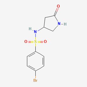 molecular formula C10H11BrN2O3S B2956088 4-bromo-N-(5-oxopyrrolidin-3-yl)benzenesulfonamide CAS No. 1396808-24-4