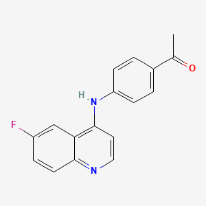molecular formula C17H13FN2O B2956092 1-(4-((6-Fluoroquinolin-4-yl)amino)phenyl)ethanone CAS No. 1018162-02-1