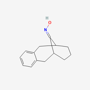 molecular formula C14H17NO B2956097 6,7,8,9,10,11-hexahydro-5H-6,10-methanobenzo[9]annulen-12-one oxime CAS No. 893768-92-8