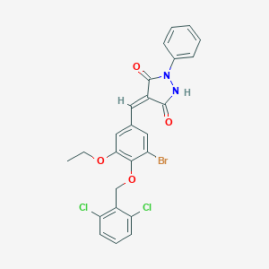 4-{3-Bromo-4-[(2,6-dichlorobenzyl)oxy]-5-ethoxybenzylidene}-1-phenyl-3,5-pyrazolidinedione