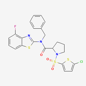 N-benzyl-1-((5-chlorothiophen-2-yl)sulfonyl)-N-(4-fluorobenzo[d]thiazol-2-yl)pyrrolidine-2-carboxamide
