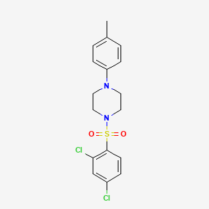 molecular formula C17H18Cl2N2O2S B2956103 1-(2,4-Dichlorophenyl)sulfonyl-4-(4-methylphenyl)piperazine CAS No. 1023361-40-1