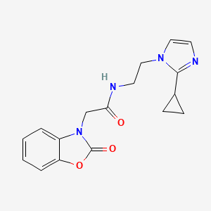 N-(2-(2-cyclopropyl-1H-imidazol-1-yl)ethyl)-2-(2-oxobenzo[d]oxazol-3(2H)-yl)acetamide