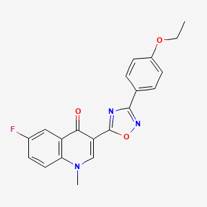 3-(3-(4-ethoxyphenyl)-1,2,4-oxadiazol-5-yl)-6-fluoro-1-methylquinolin-4(1H)-one